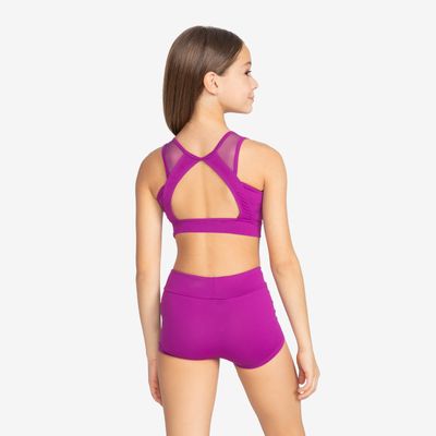 CROP TOP w/MESH -GIRLS #SL220