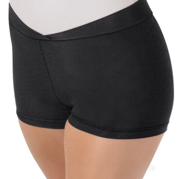 Microfiber V Front Booty Shorts #44754, Color: Black, Size: S