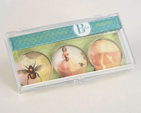 GLASS MAGNET SET, Design: Bee