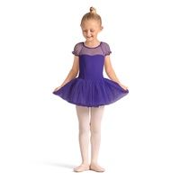 PUFF SLEEVE TUTU LEO #M20007C, Color: VIOLET, Size: 2-4