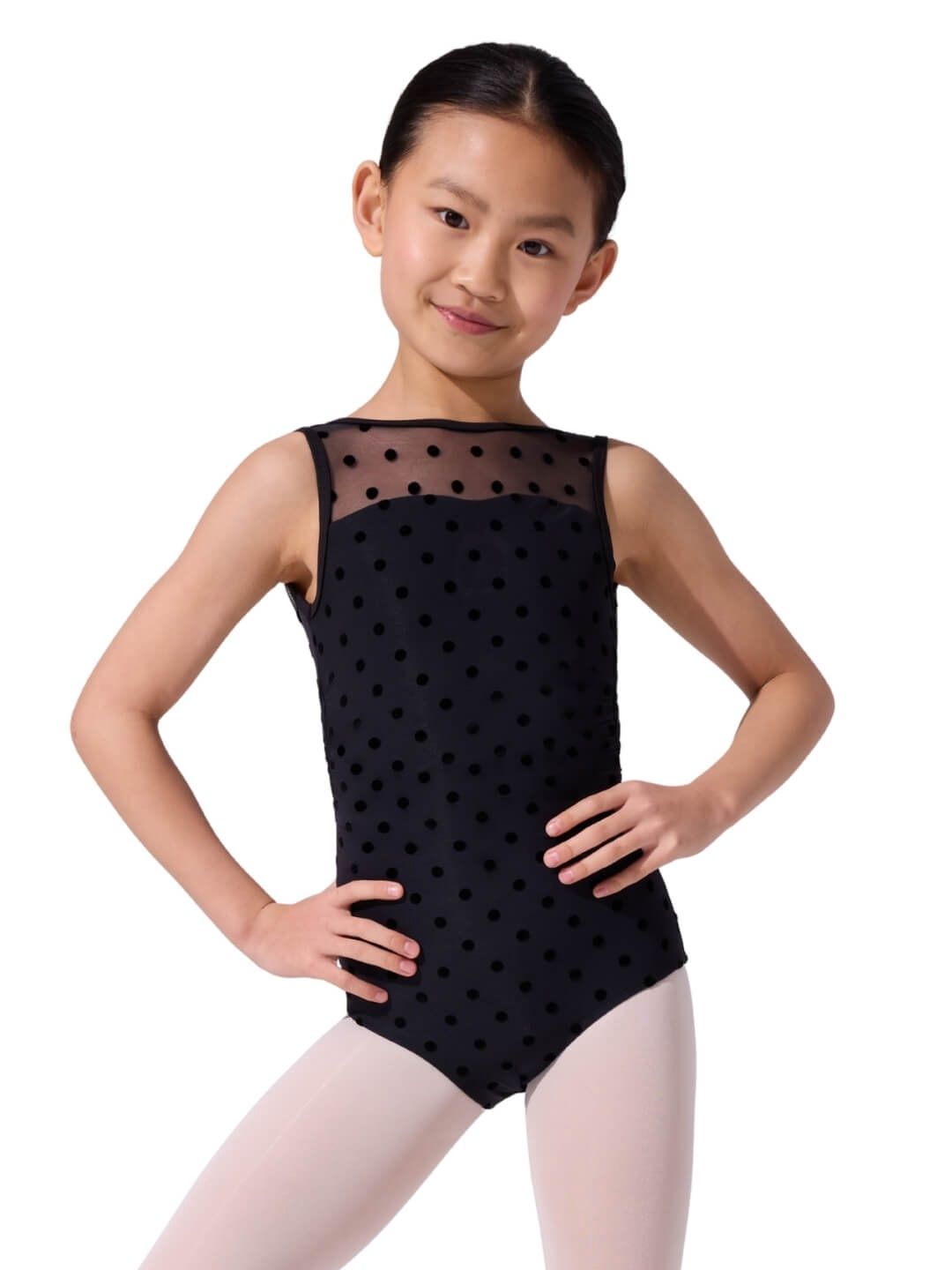 MARGOT BOATNECK LEOTARD F13033C, Color: BLK, Size: I 6X-7