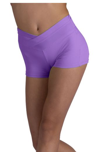 VANNA GIRLS V-WAIST SOLID SHORT 26406C, Color: LAVENDER, Size: 4-6