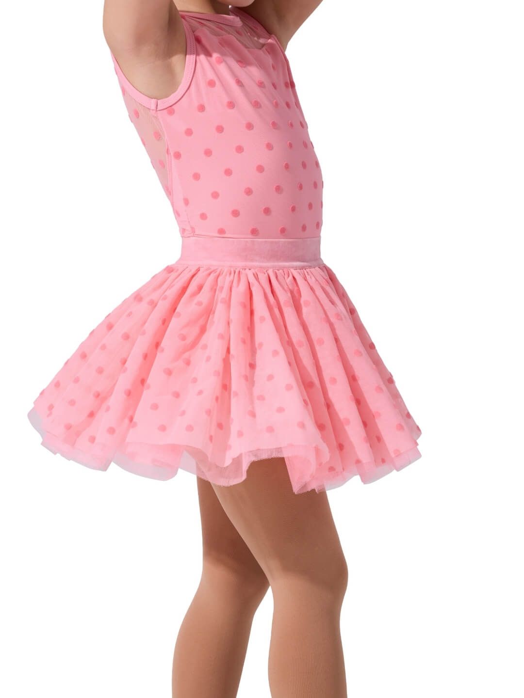 POLKA TUTU SKIRT F13037C -CHILD, Color: CRP, Size: SC 4-6