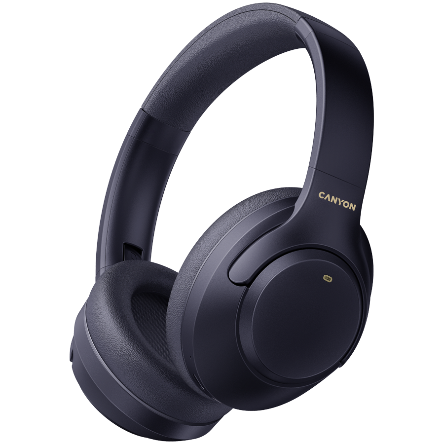 CANYON  |  OnRiff 6 Wireless Bluetooth Headset – ANC, 40mm Drivers, 300mAh Battery, 25h Playtime (Blue) Headset