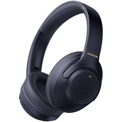 CANYON  |  OnRiff 6 Wireless Bluetooth Headset – ANC, 40mm Drivers, 300mAh Battery, 25h Playtime (Blue) Headset