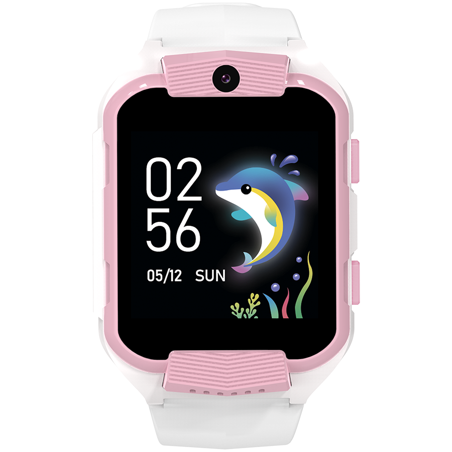 CANYON  |  Cindy KW‑41 Kids Smartwatch – 4G, Camera, Music, GPS, SOS, Waterproof (White/Pink) Watch