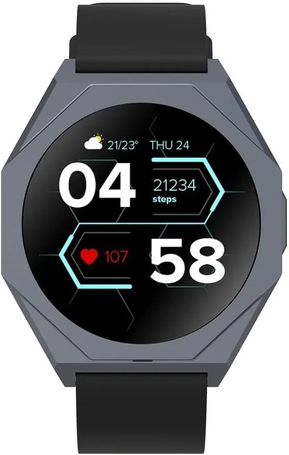 CANYON  |  Otto SW‑86 Smartwatch – Fitness Tracking, Heart Rate, Notifications, Waterproof (Black) Watch
