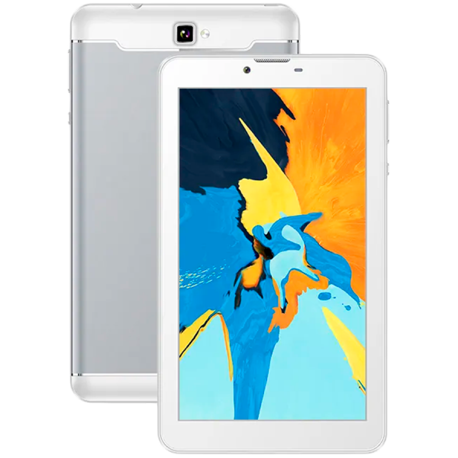 VGKE |  7&quot; 3G Tablet – Quad Core Mediatek CPU, 1GB RAM, 16GB Storage, Android 10, Tablet Cover Included (Silver) Tablet