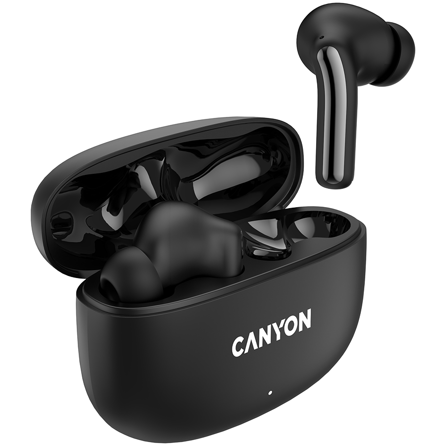 CANYON  |   OnGo 9 Compact Earbuds with Charging Case (Black) Headset