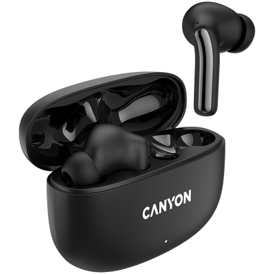 CANYON  |   OnGo 9 Compact Earbuds with Charging Case (Black) Headset