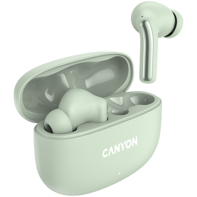 CANYON  |   OnGo 9 Compact Earbuds with Charging Case (Green) Headset