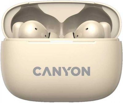 CANYON  |   OnGo 9 Compact Earbuds with Charging Case (Beige) Headset