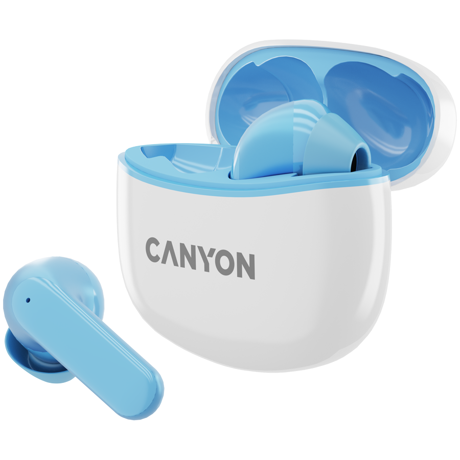 CANYON  |  TWS‑5 Compact Earbuds with Charging Case (Blue) Headset
