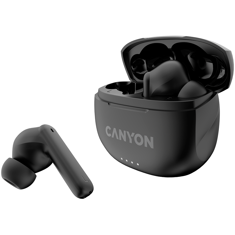 CANYON  |  TWS‑8 ENC Compact Earbuds with Charging Case (Black) Headset