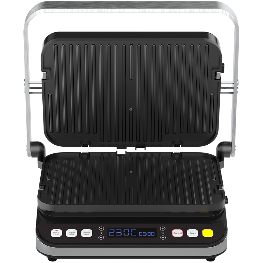 AENO  |  Electric Grill EG1 – 2000W, 3 Heating Modes, 180° Opening, Removable Plates Grill