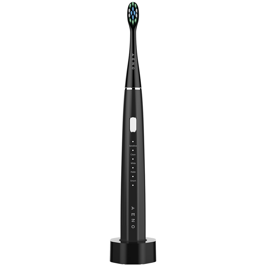 AENO  |  SMART Sonic Electric Toothbrush DB1S – Black, 4 Modes + 8 Smart, 46,000rpm, 90 Days, Wireless Charging, IPX7