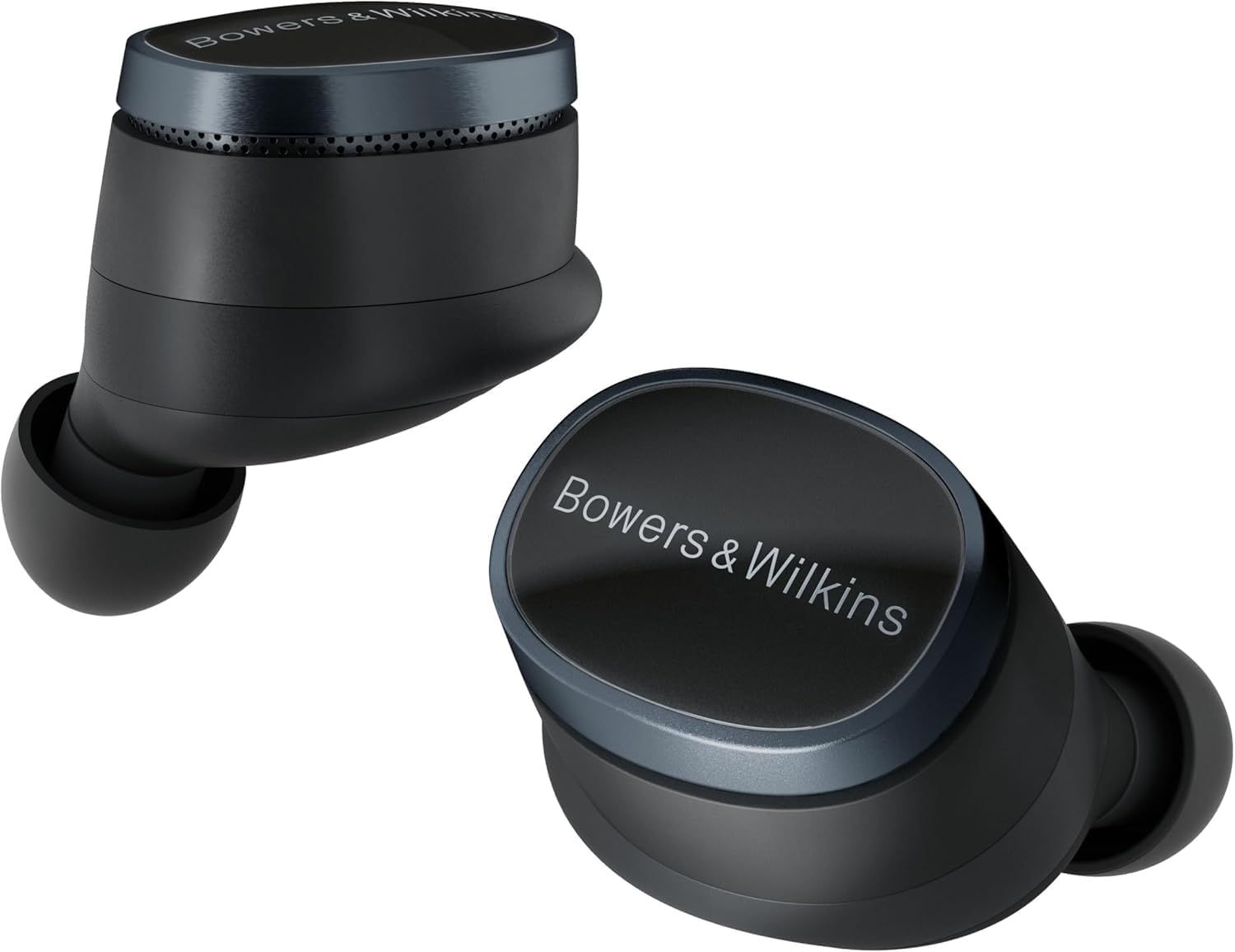 BOWERS &amp; WILKINS  |  Pi8 True Wireless Noise Cancelling Earbuds with Bluetooth aptX, 24‑bit Wireless Connection, Audio Retransmission, and 6 Built‑in Microphones – Midnight Blue