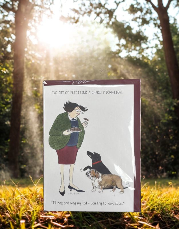 Tottering by gently greetings card