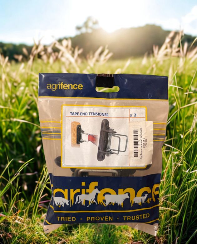 Agrifence tape end tensioner