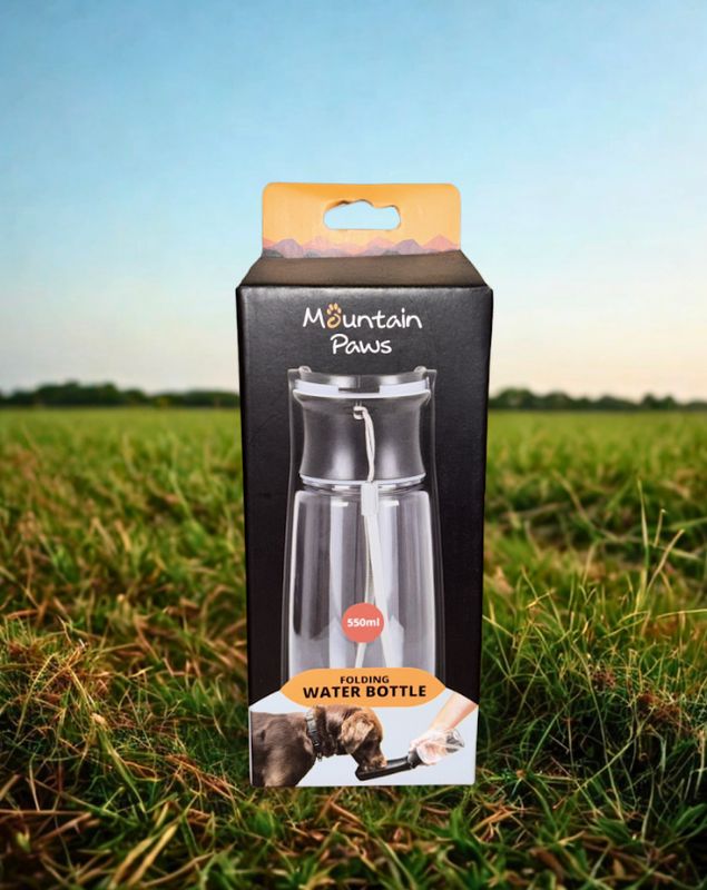 Mountain Paws Folding Water Bottle
