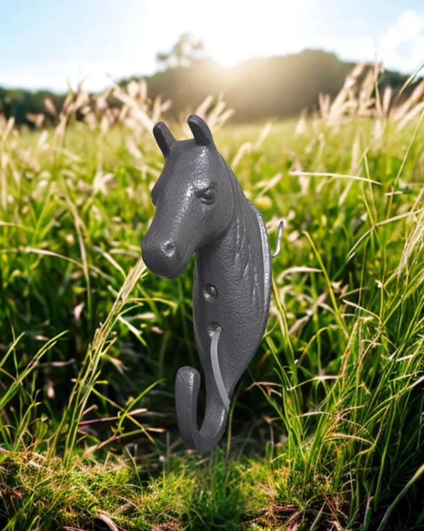 Perry Equestrian horse head wall hook