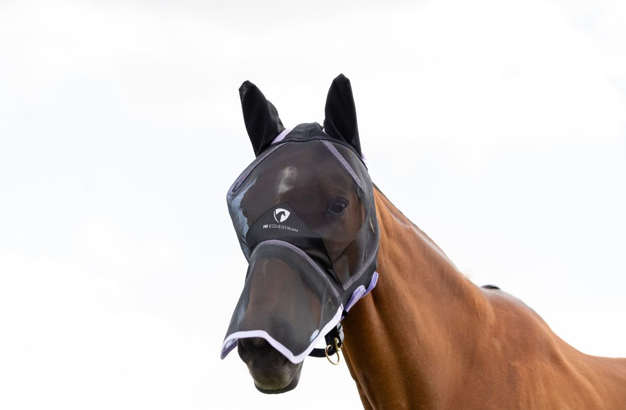 Hy Equestrian Mesh Full mask with ears &amp; nose