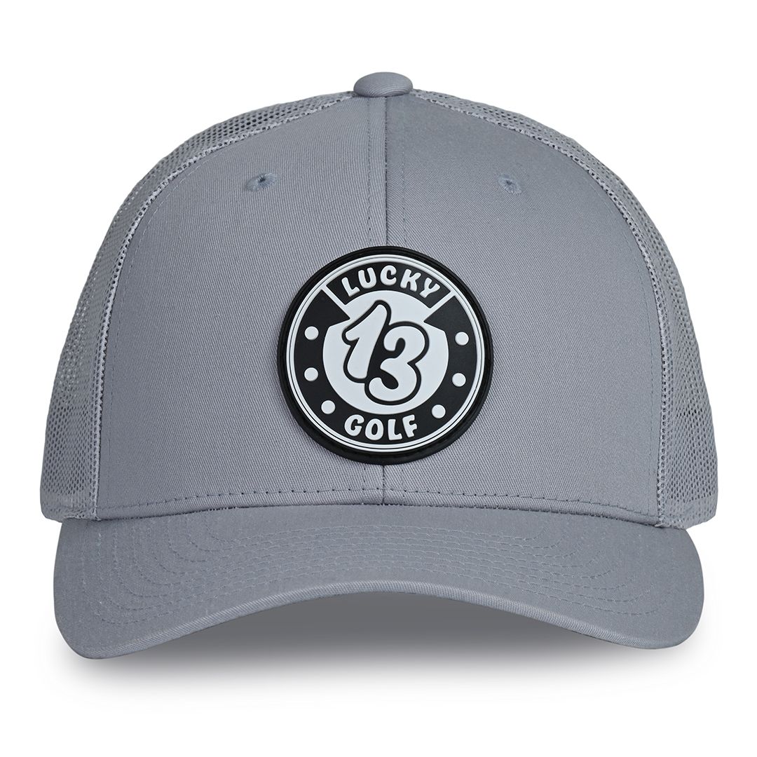 Gray Lucky 13 Golf Hat Gray Lucky 13 Golf Hat