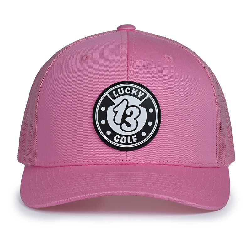 Pink Lucky 13 Golf Hat