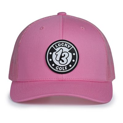 Pink Lucky 13 Golf Hat Pink Lucky 13 Golf Hat