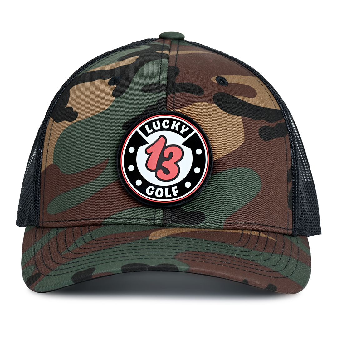 Camo/Black Lucky 13 Golf Hat