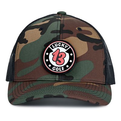 Camo/Black Lucky 13 Golf Hat