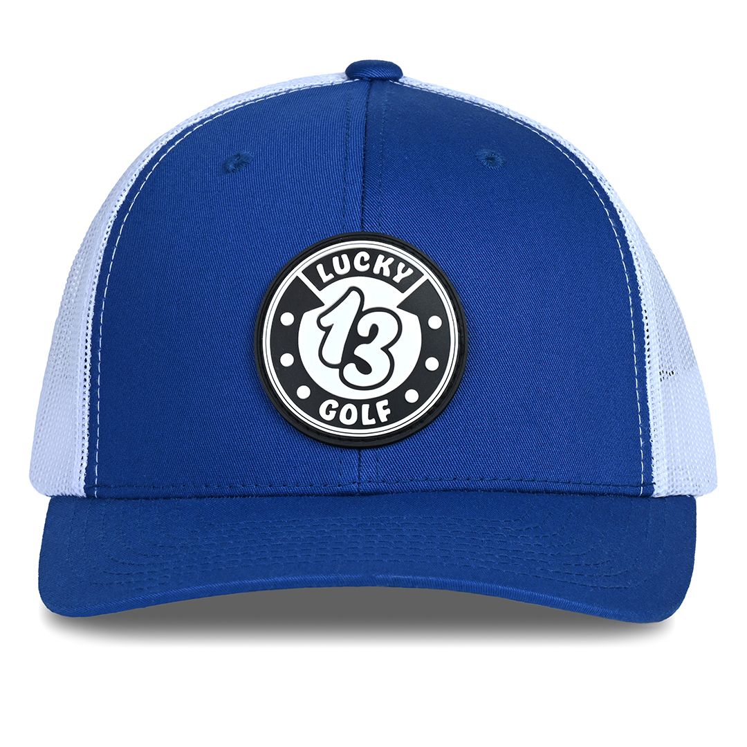 Royal/White Lucky 13 Golf Hat