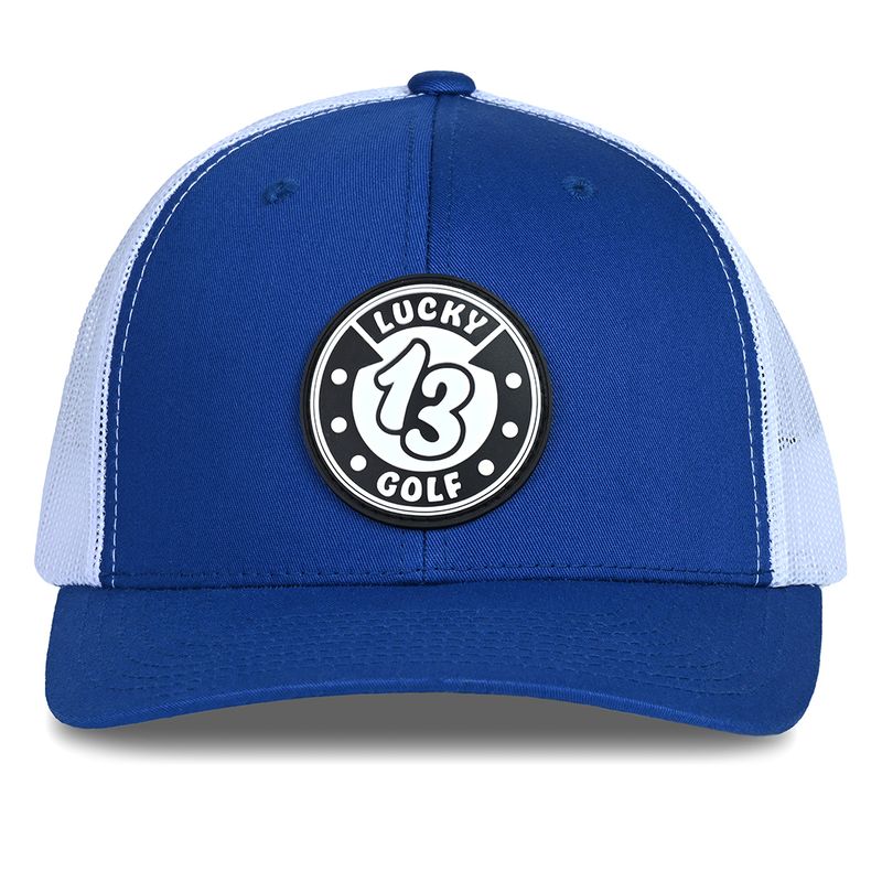 Royal/White Lucky 13 Golf Hat