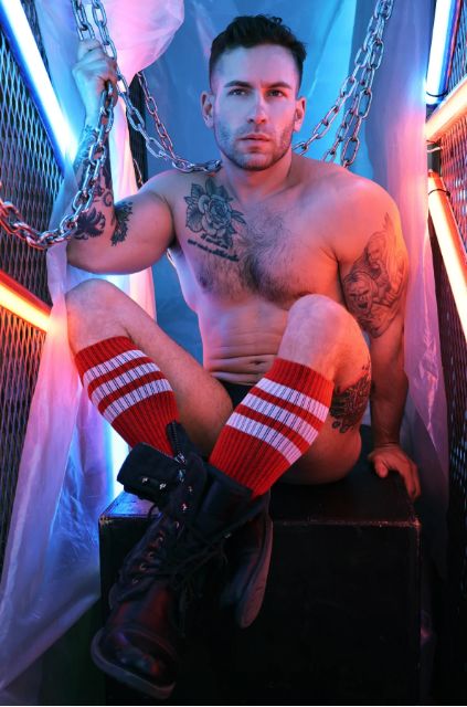 Retro Remix Sock, Colour: Red