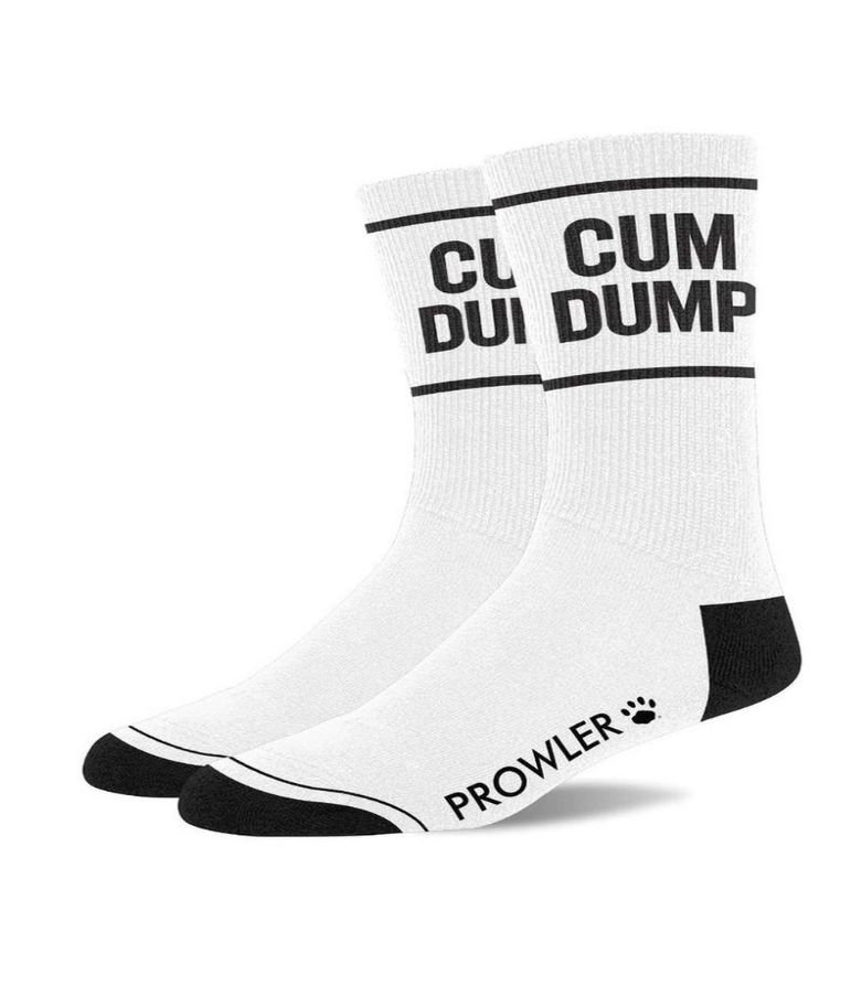 CUM DUMP Socks - White/Black