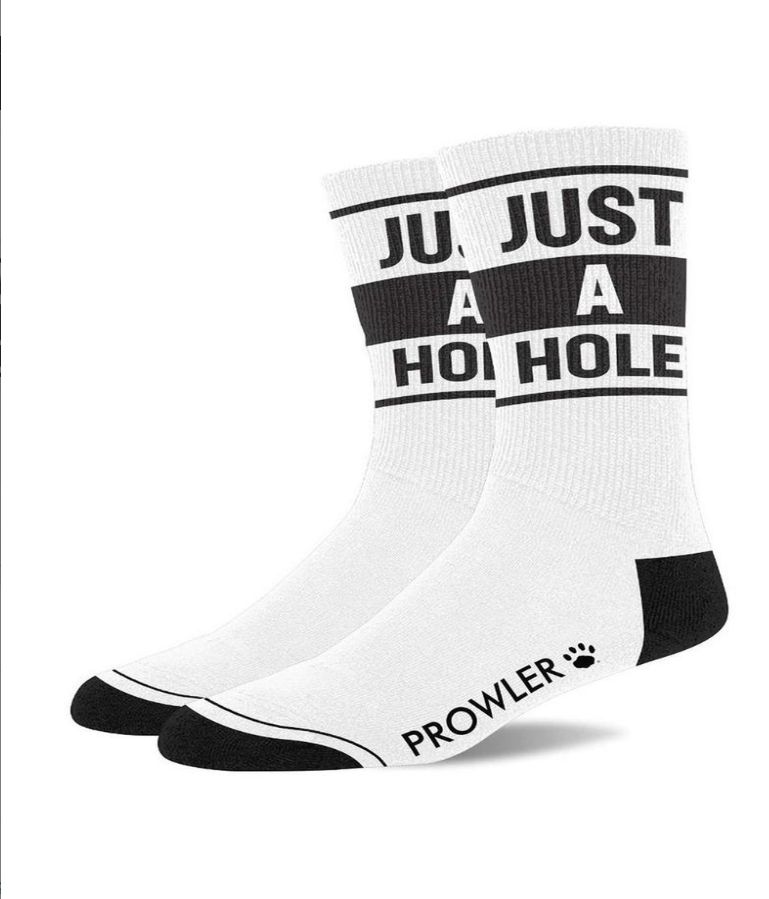 JUST A HOLE Socks - White/Black