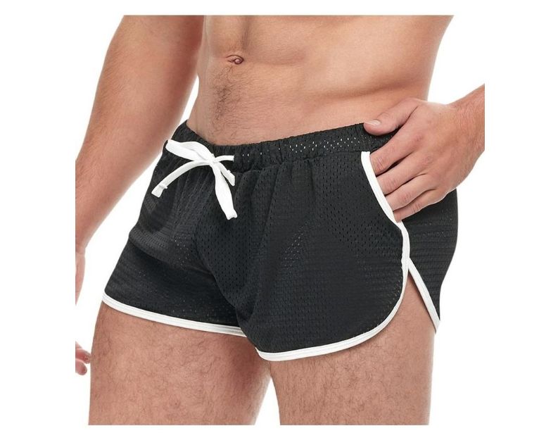 Side Split Booty Short, Colour: Black, Size: S/M