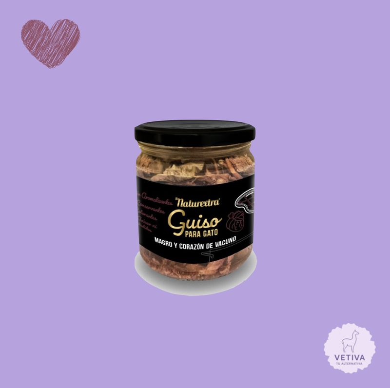 Naturextra guiso de magro y corazón de vacuno para gato