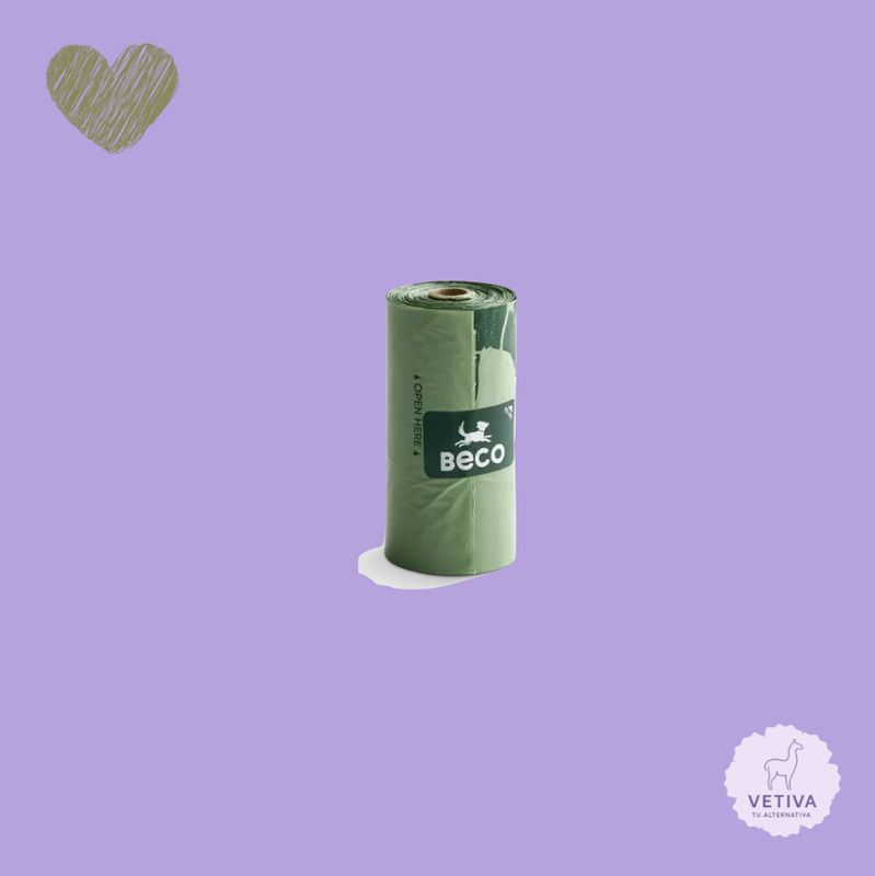 Bolsas recicladas para recoger cacas de perro (15 uds)