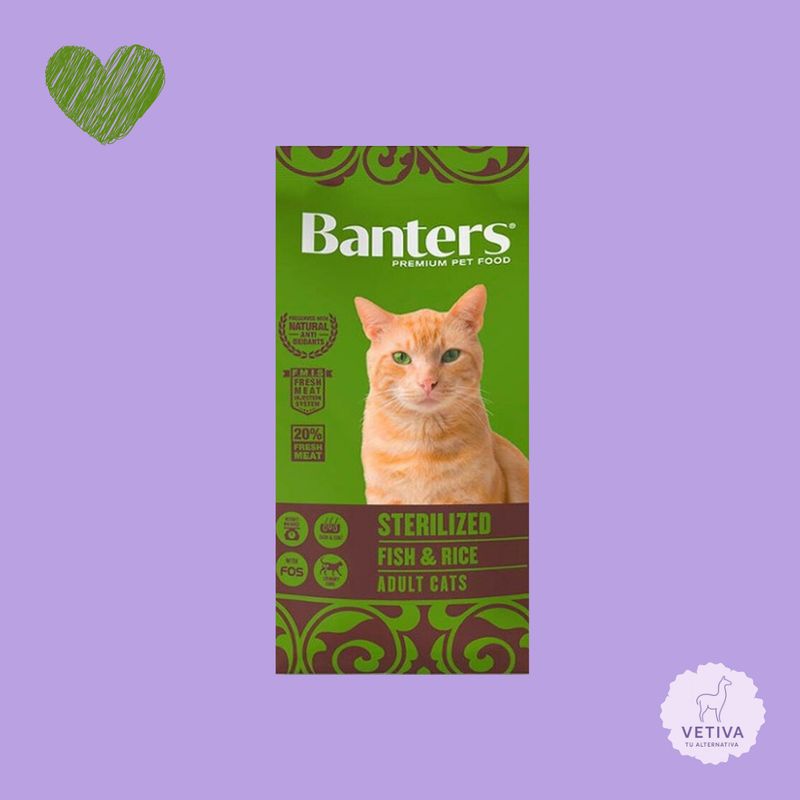 Banters pienso de pescado y arroz para gato esterilizado (2kg)