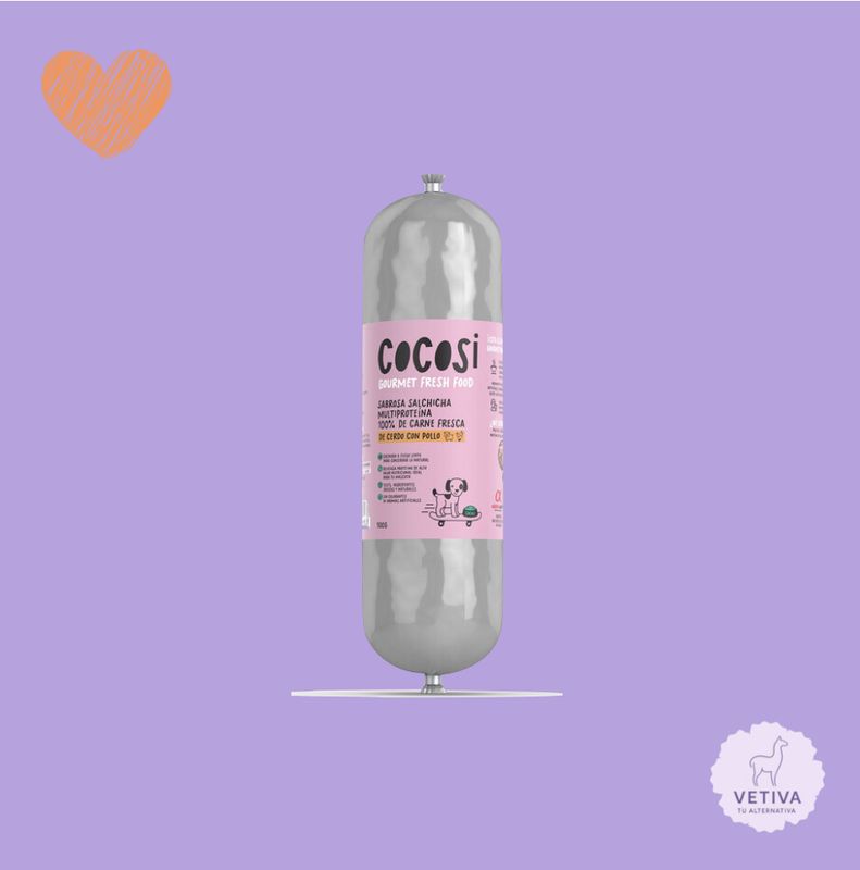 Cocosi Salchicha de cerdo y pollo para perro (500gr)