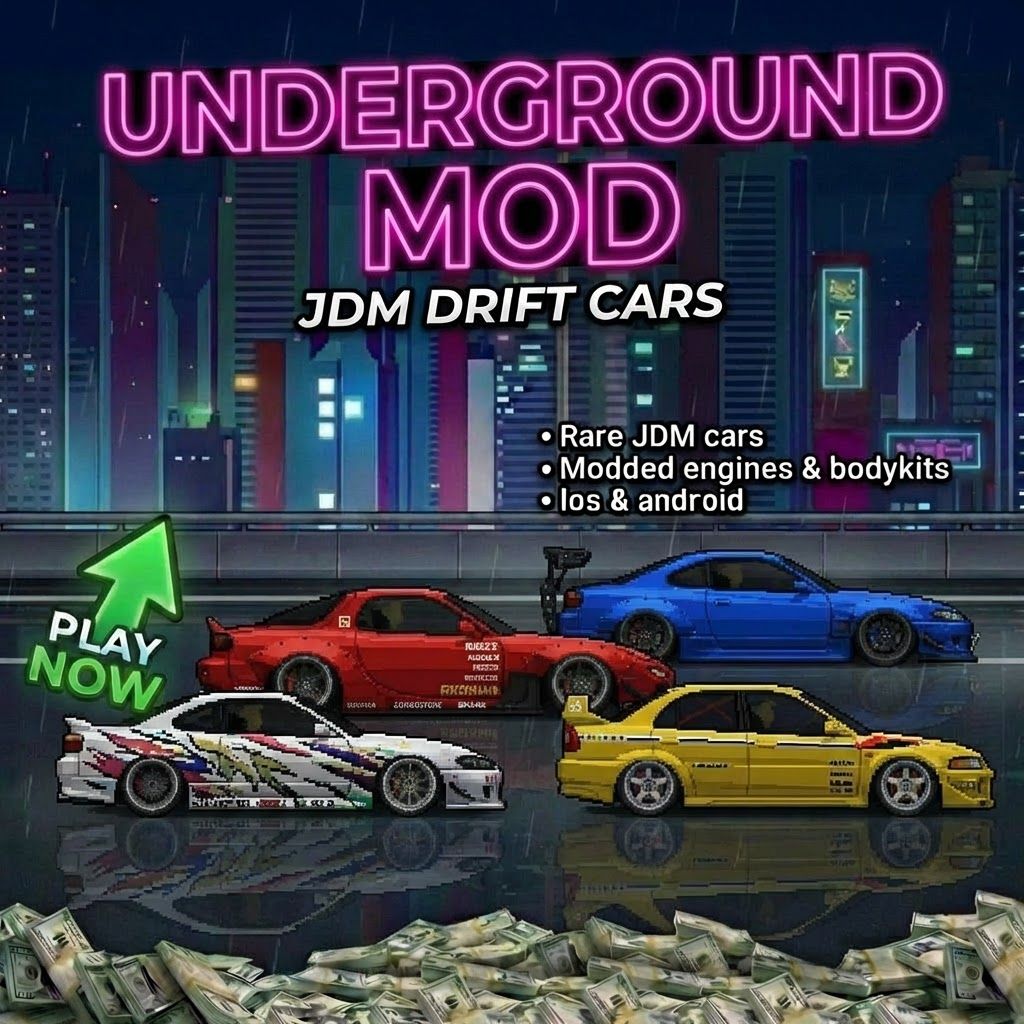 Pixel Car Racer Underground Fully Custom Mod | Android Only