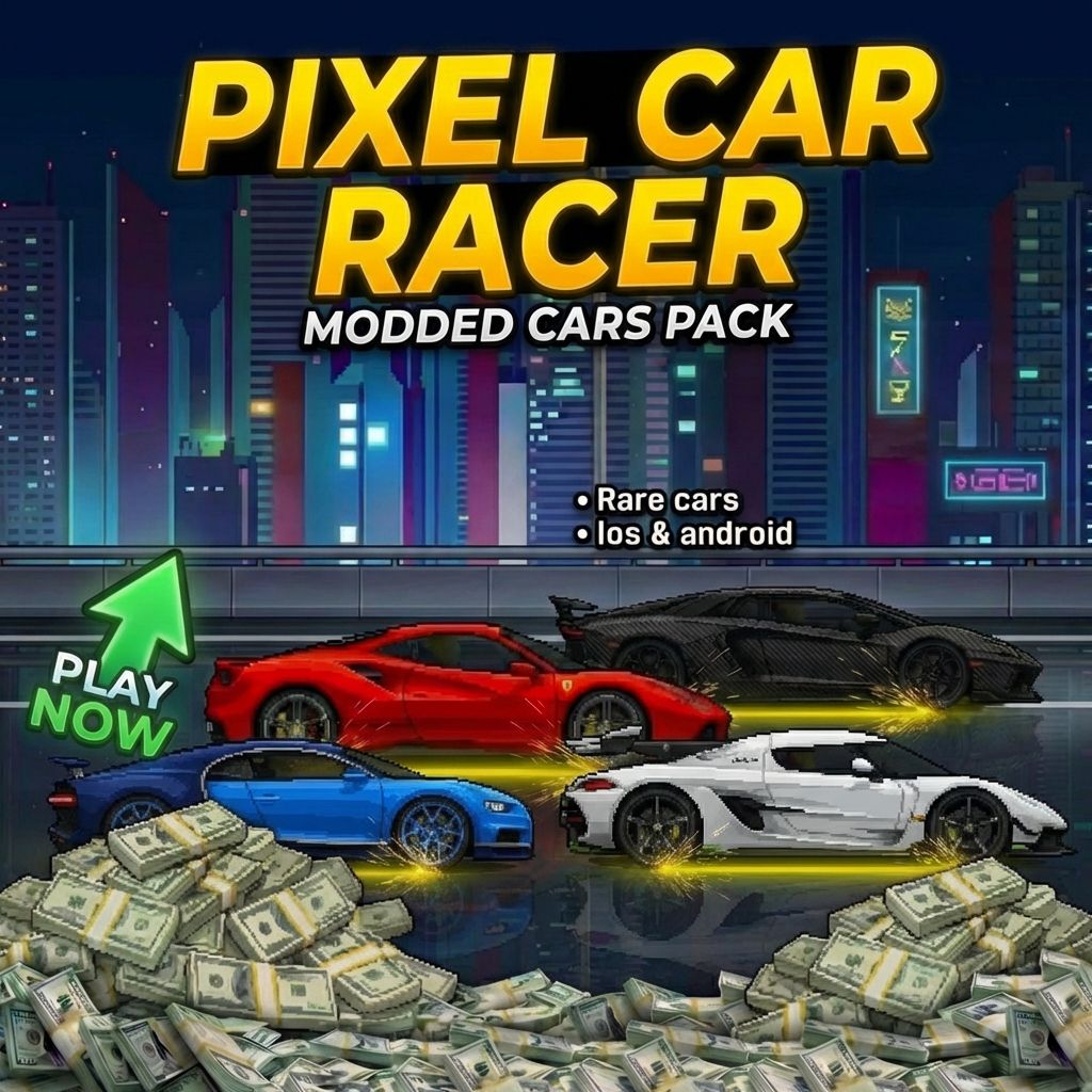 Pixel Car Racer Modded Cars | Lamborghini &amp; More (iOS &amp; Android)