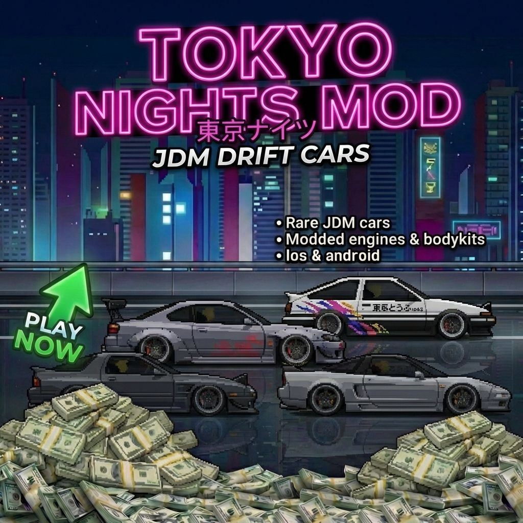 Pixel Car Racer APK Mod Tokyo Nights Story Mode | iOS &amp; Android