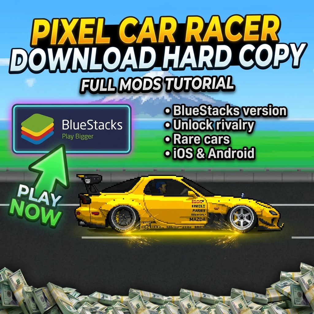 Pixel Car Racer – Hard Copy Download via Blue Stacks