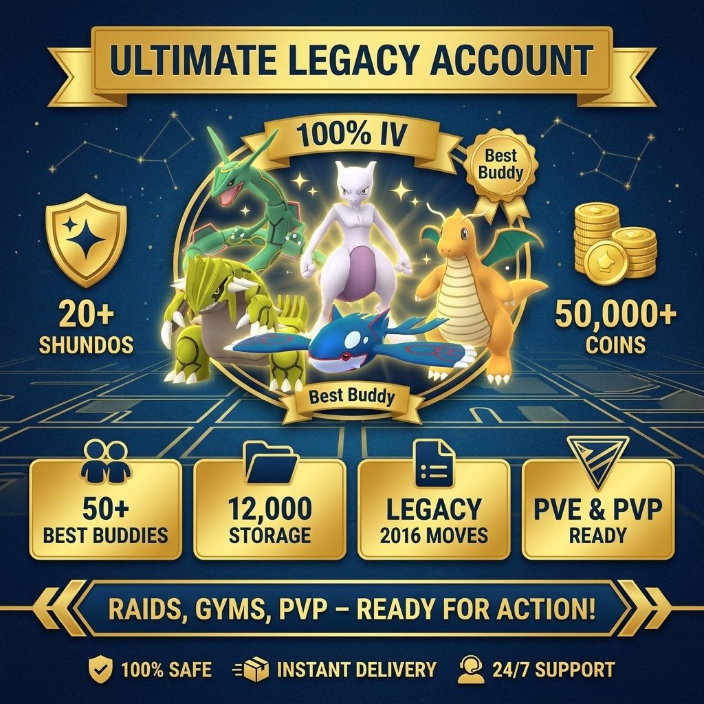 Pokémon GO God-Tier Legacy Account (2017) | 1,000+ Shinys, 100+ Top Tier PVP Hundos, Max Storage