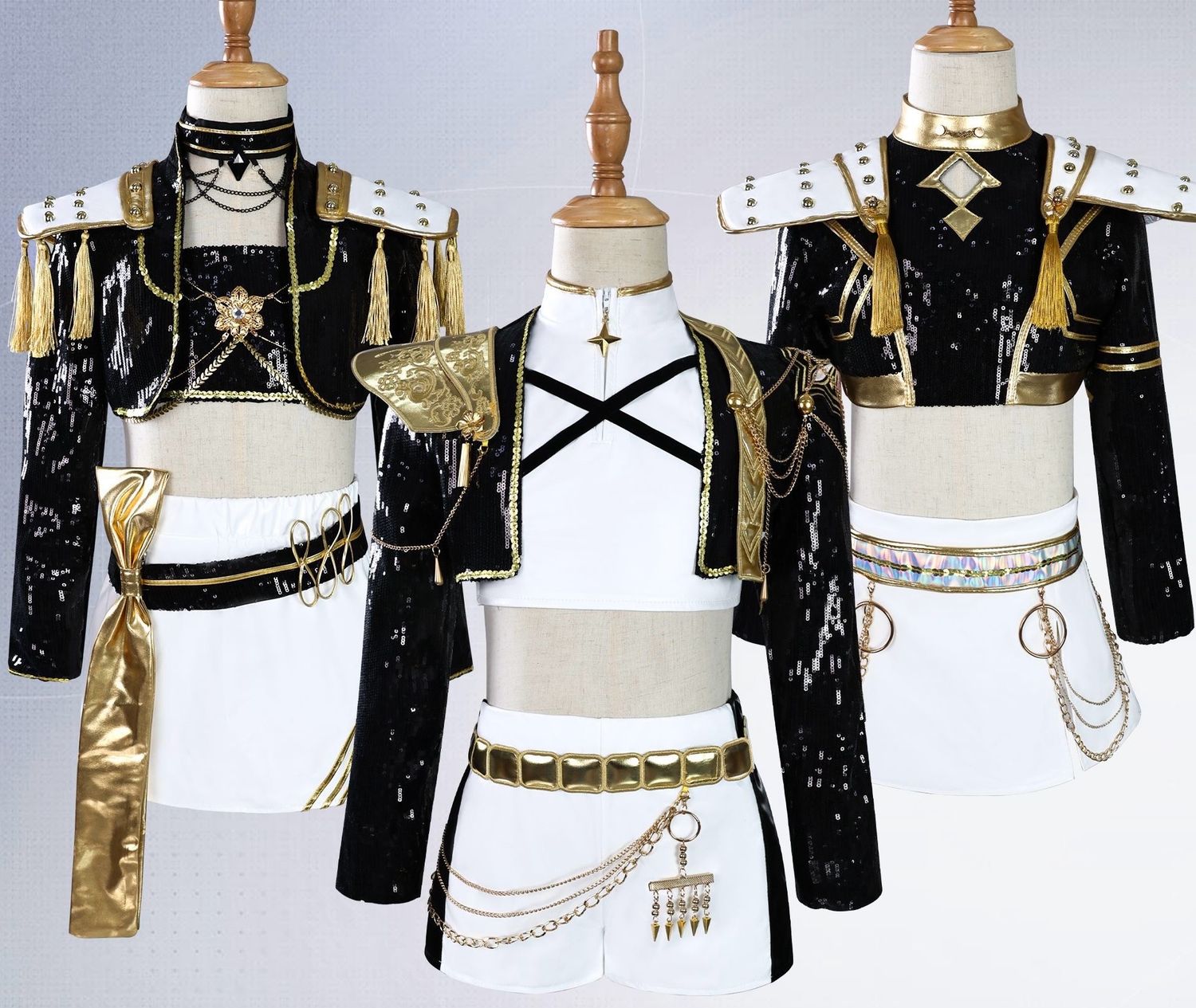 KPop Demon Hunters Costume Premium Idol Rumi Zoey Mira Huntrix Fancy Dress Virtual Idol Movie Cosplay for Girls' Kid's Halloween Carnival Performance Comic Con Anime Expo Golden