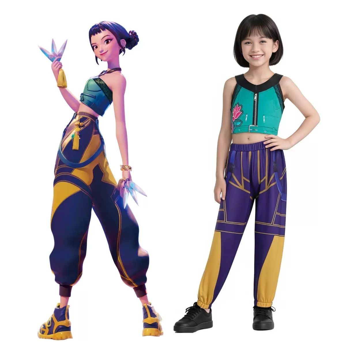 Kpop Demon Hunter Costume Zoey Kid Size