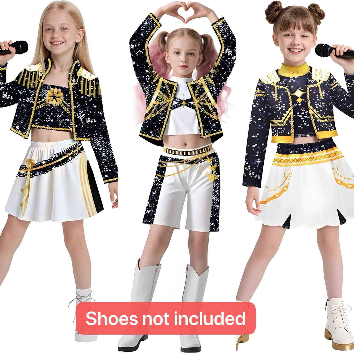 Kpop Demon Hunter Cosplay Costume Huntrix Golden Kid Size