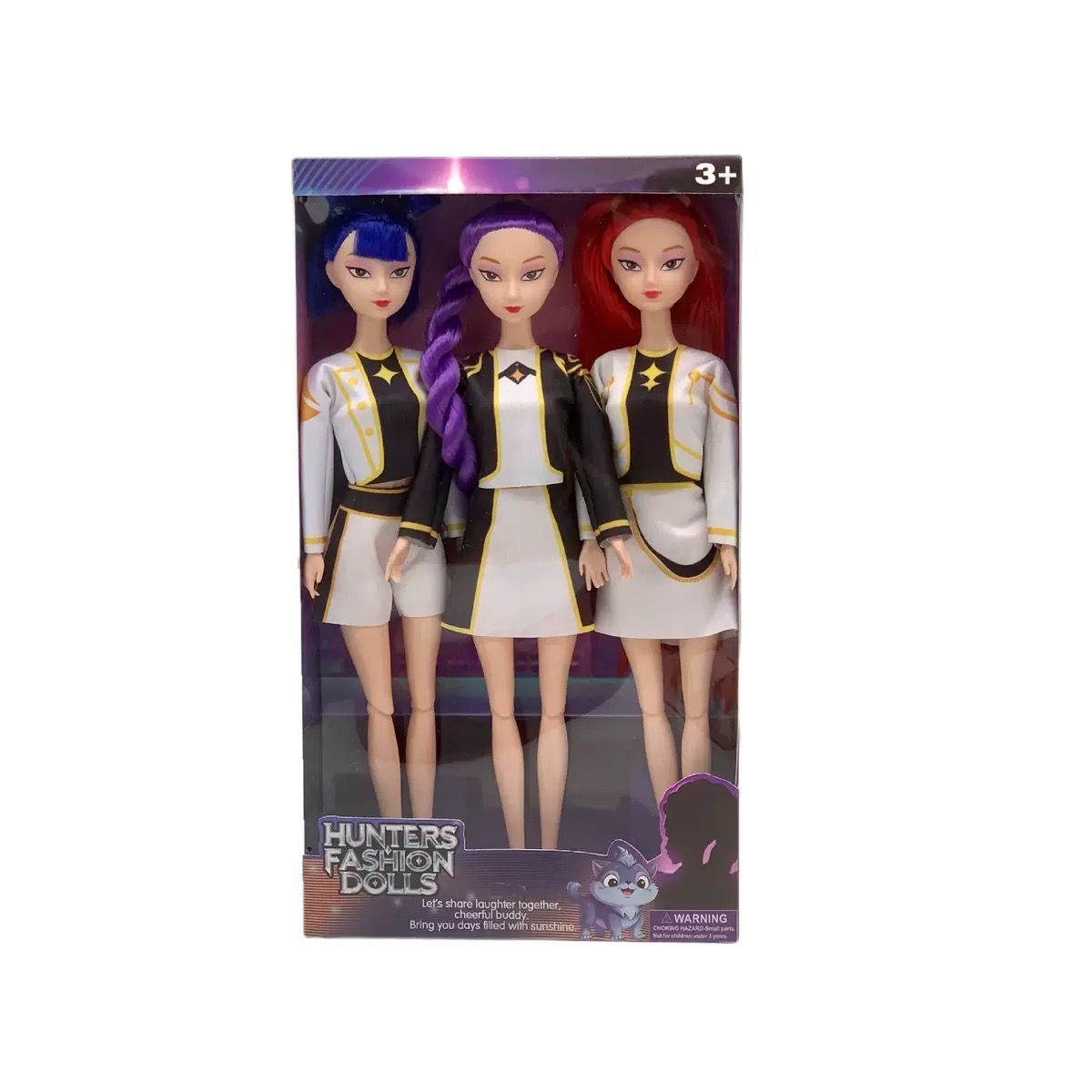 Kpop Demon Hunters Barbie Doll Set 3 in 1 Huntrix